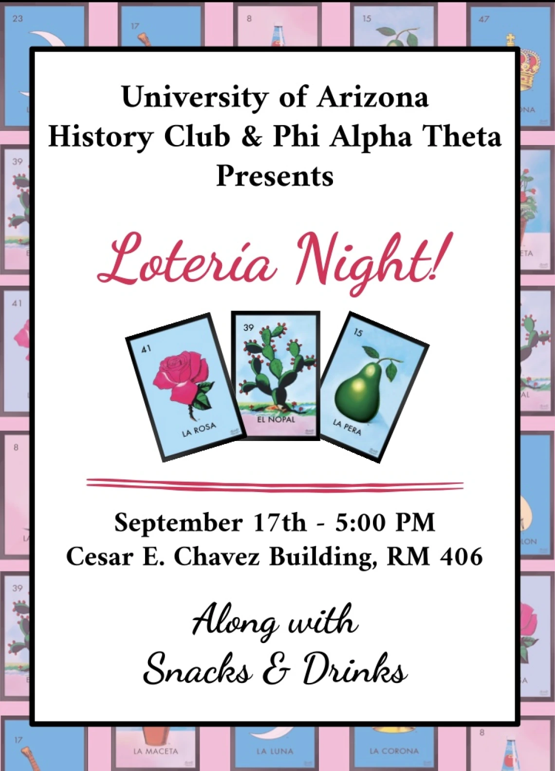 Lotería Night - History Club/Phi Alpha Theta