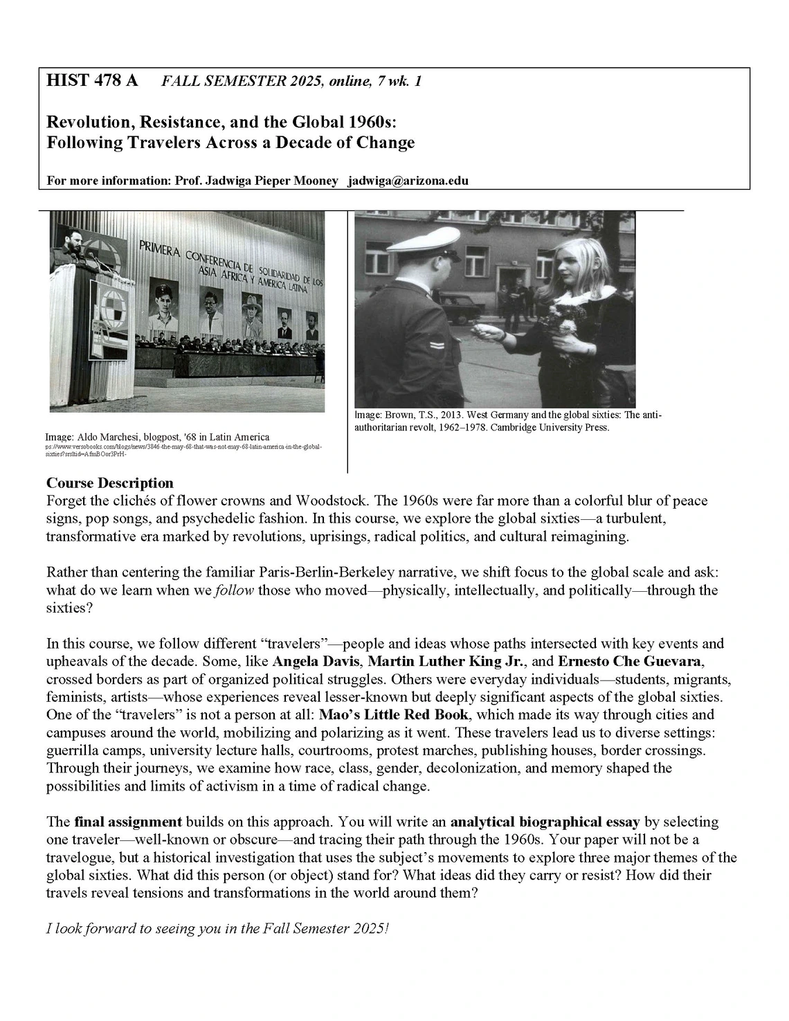 Fall 2025 course flyer