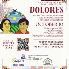 PBS's Dolores (2017) Screening and panel flyer