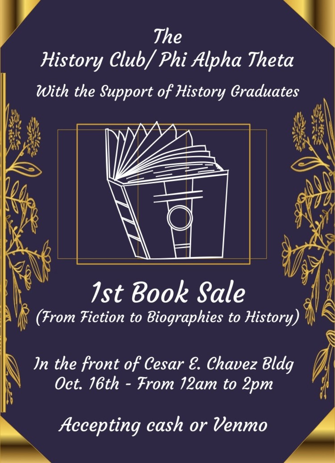 HGA_PAT_History Club Book Sale Flyer_October 2023