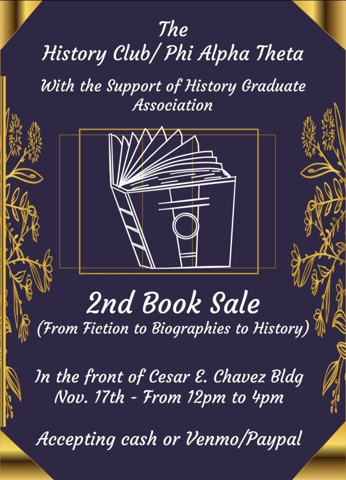 HGA_PAT_History Club Book Sale Flyer_November 2023