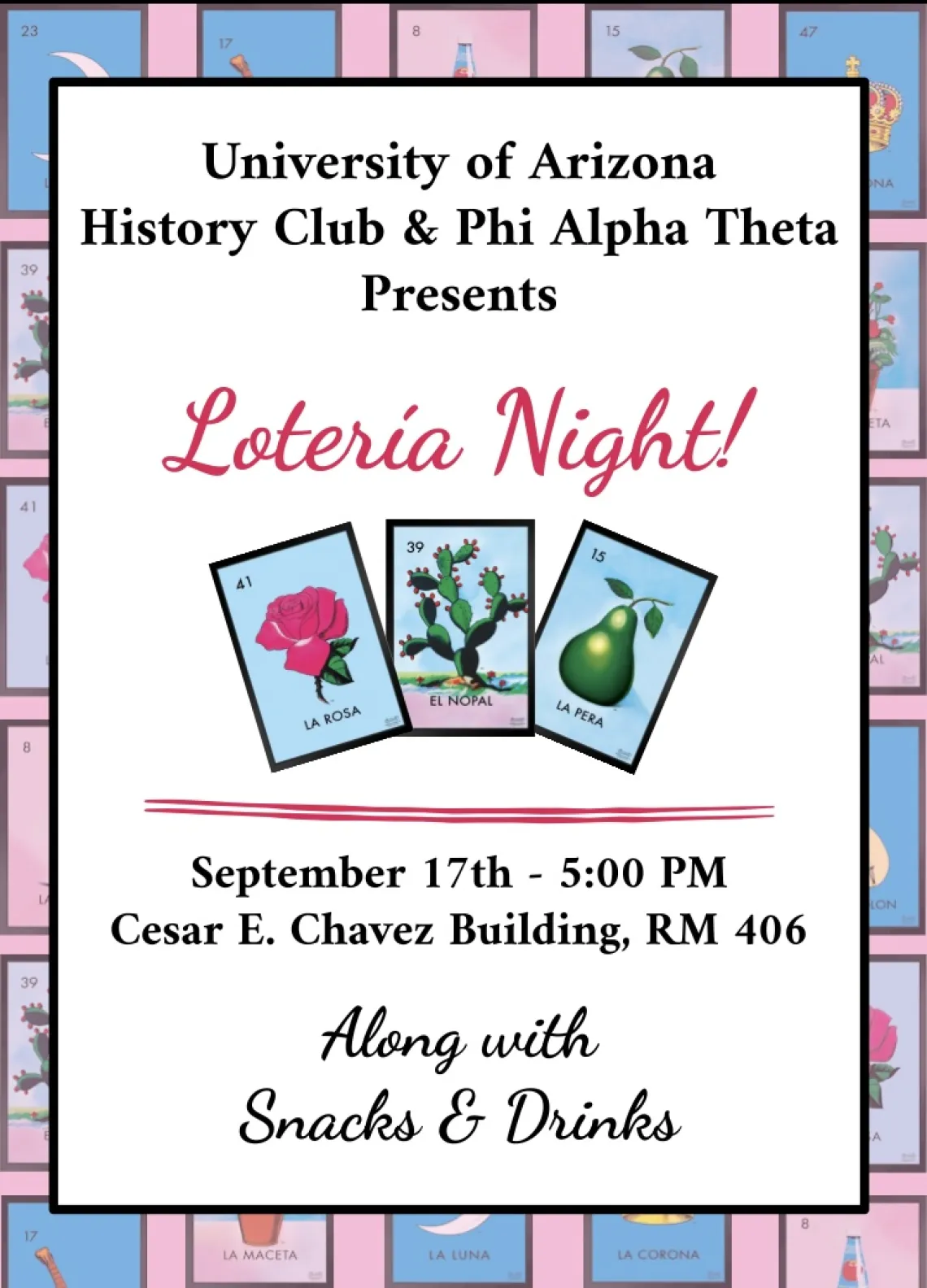 Lotería Night - History Club/Phi Alpha Theta