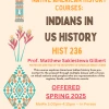 Indians in US History: HIST 236